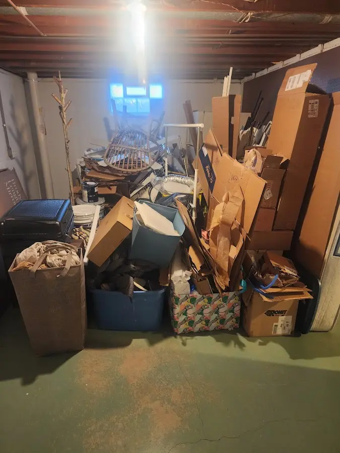 Roll-off dumpster container at job site for Yard Waste Dumpster Rental in Conestoga